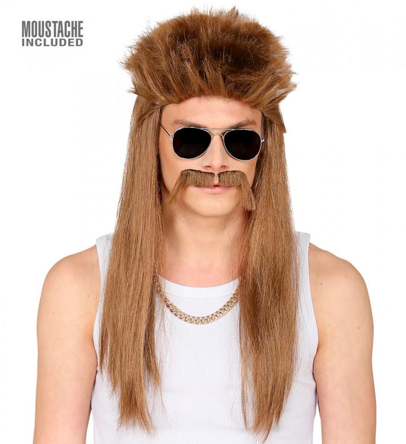 Perruque de beauf avec moustaches