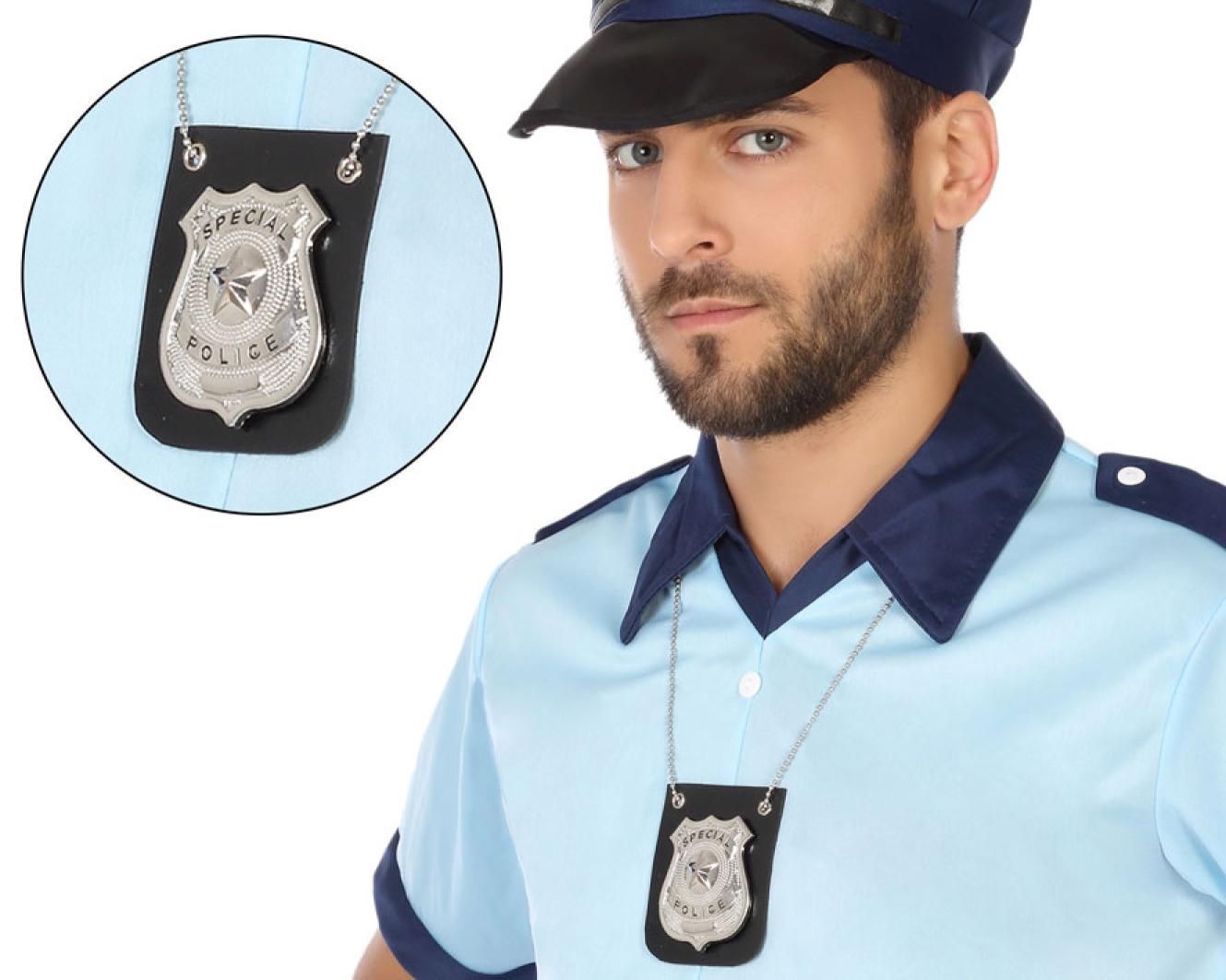 Collier plaque policier