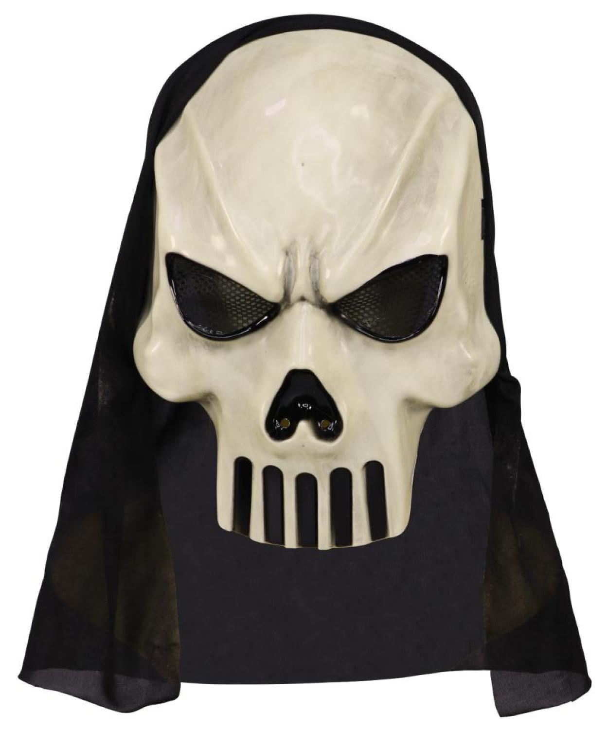 Masque crâne punisher avec capuche