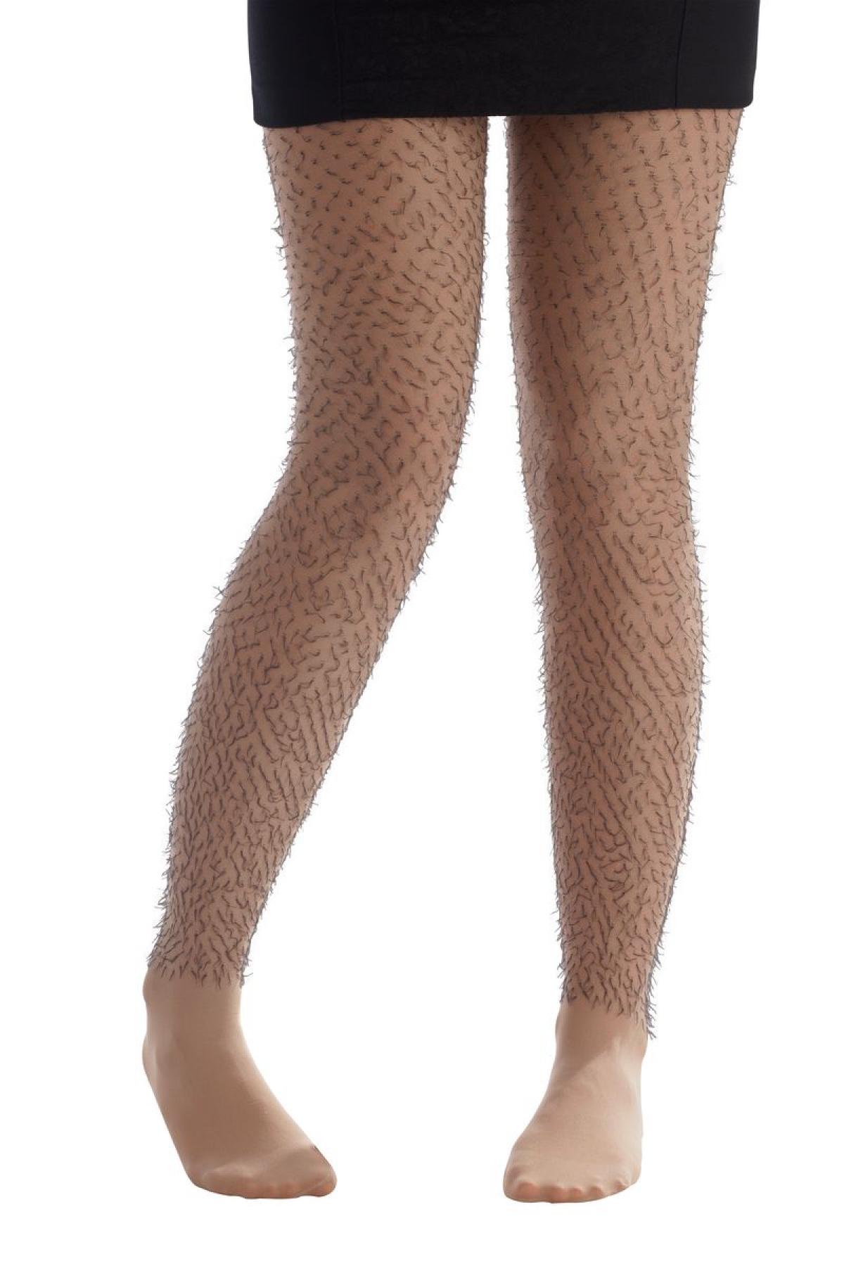 Collants chair avec poils