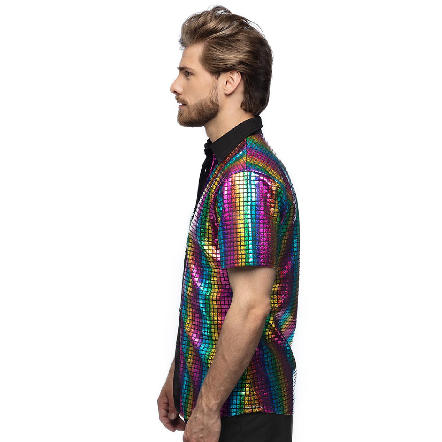 Chemise disco Diamond multicolore taille L