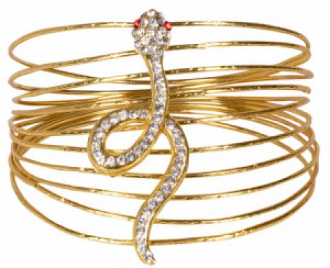 Bracelet doré serpent avec strass