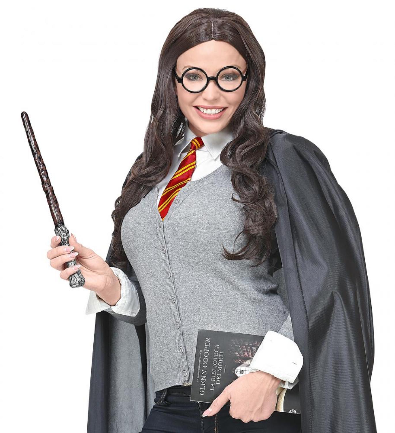Set sorcier cravate, lunettes et baguette