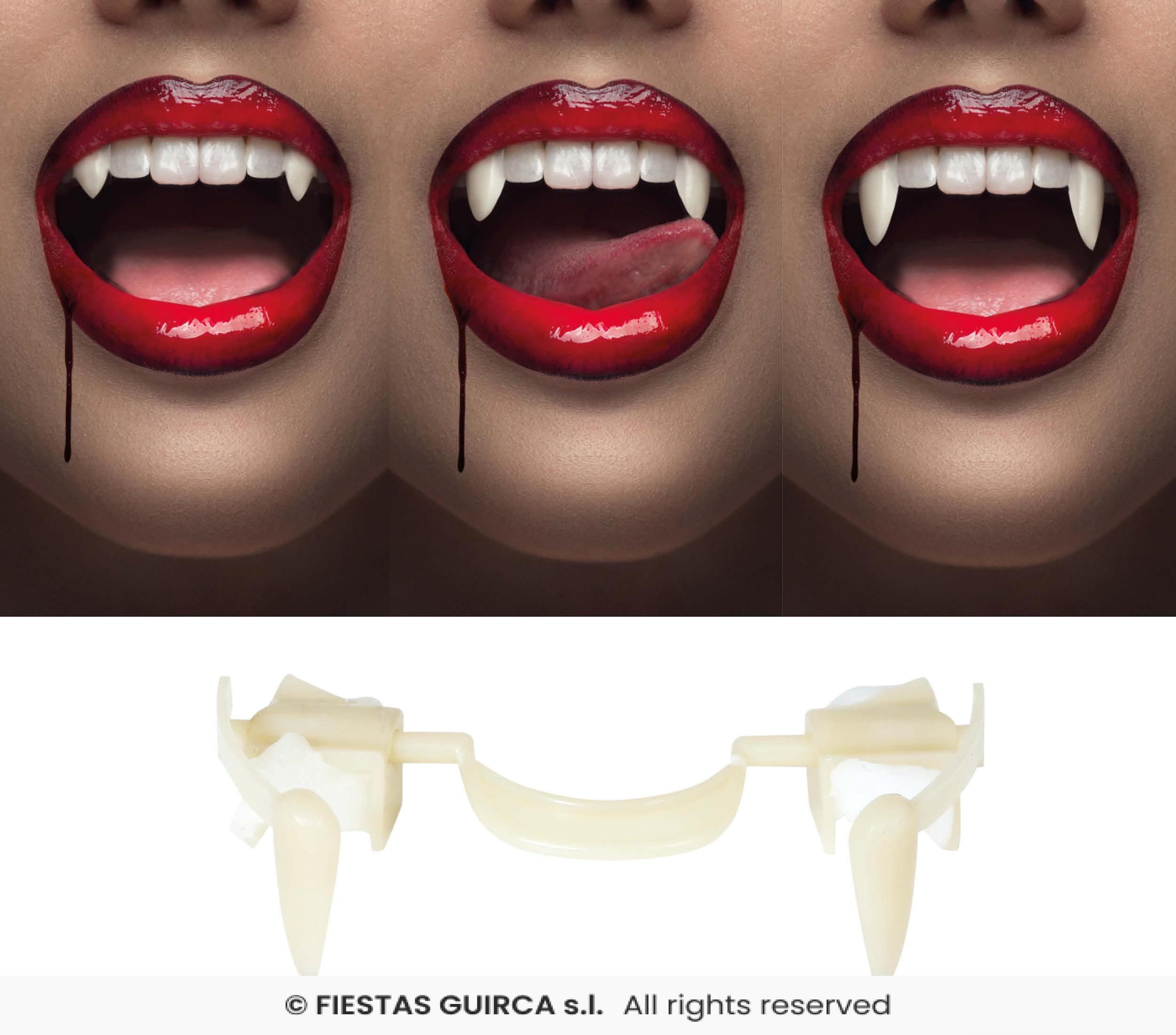 Canines de vampire rétractables dentier horreur