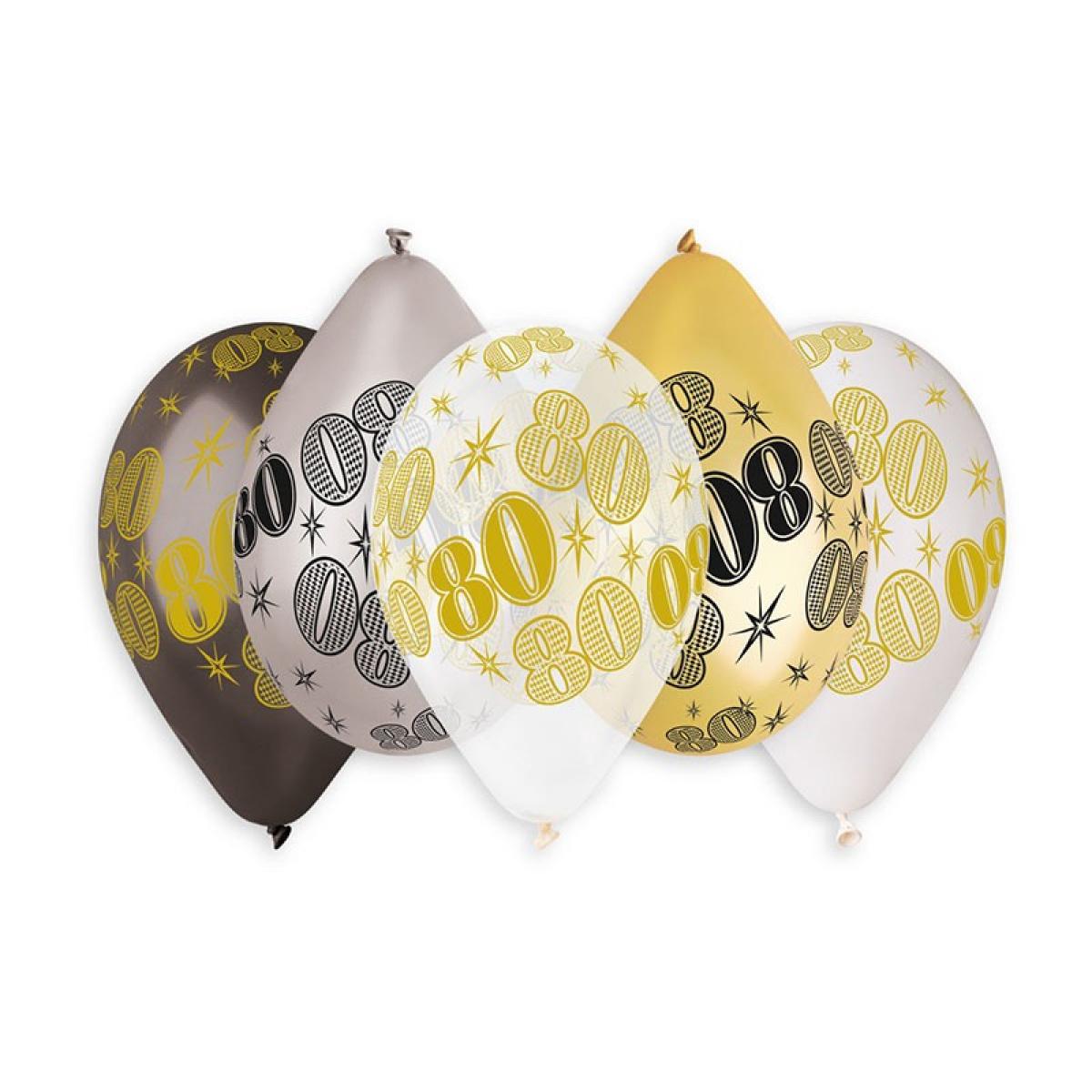 8 ballons jubilé anniversaire 80 ans diamètre 28cm