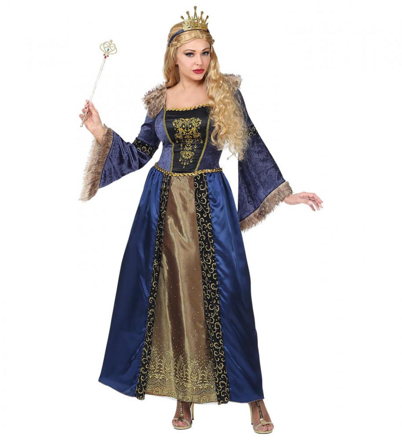 Reine médiévale bleu et or taille S
