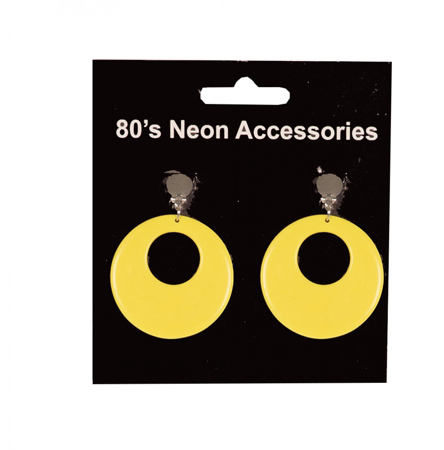 Boucles d'oreilles jaune années 80