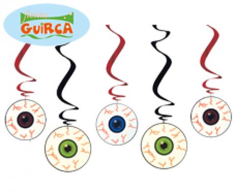 Sachet de 5 suspensions oeil carton