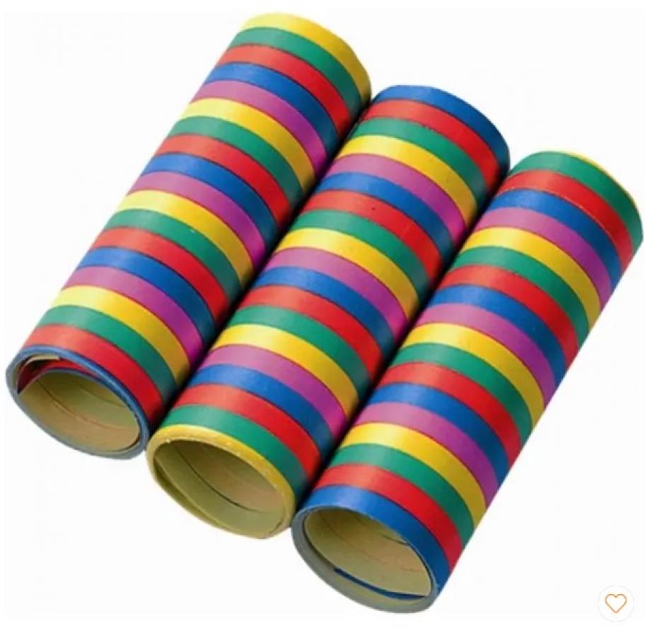 Lot de 3 serpentins multicolores 18 lancers