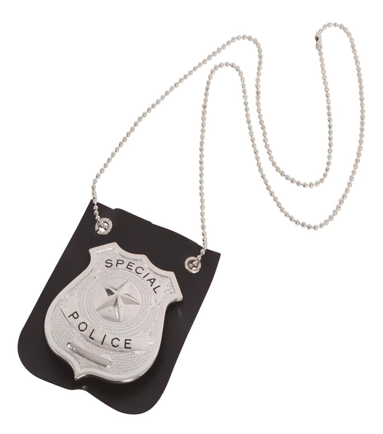 Collier plaque policier