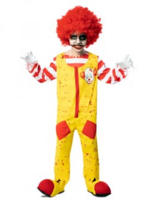Clown fast food enfant taille 10/12 ans