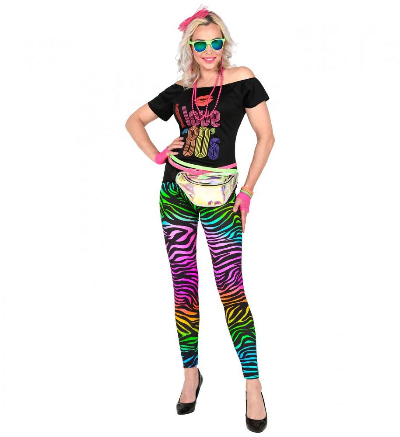 Leggings zébré multicolore taille S/M