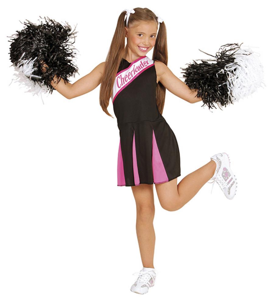 Cheerleader noire rose 4/5 ans