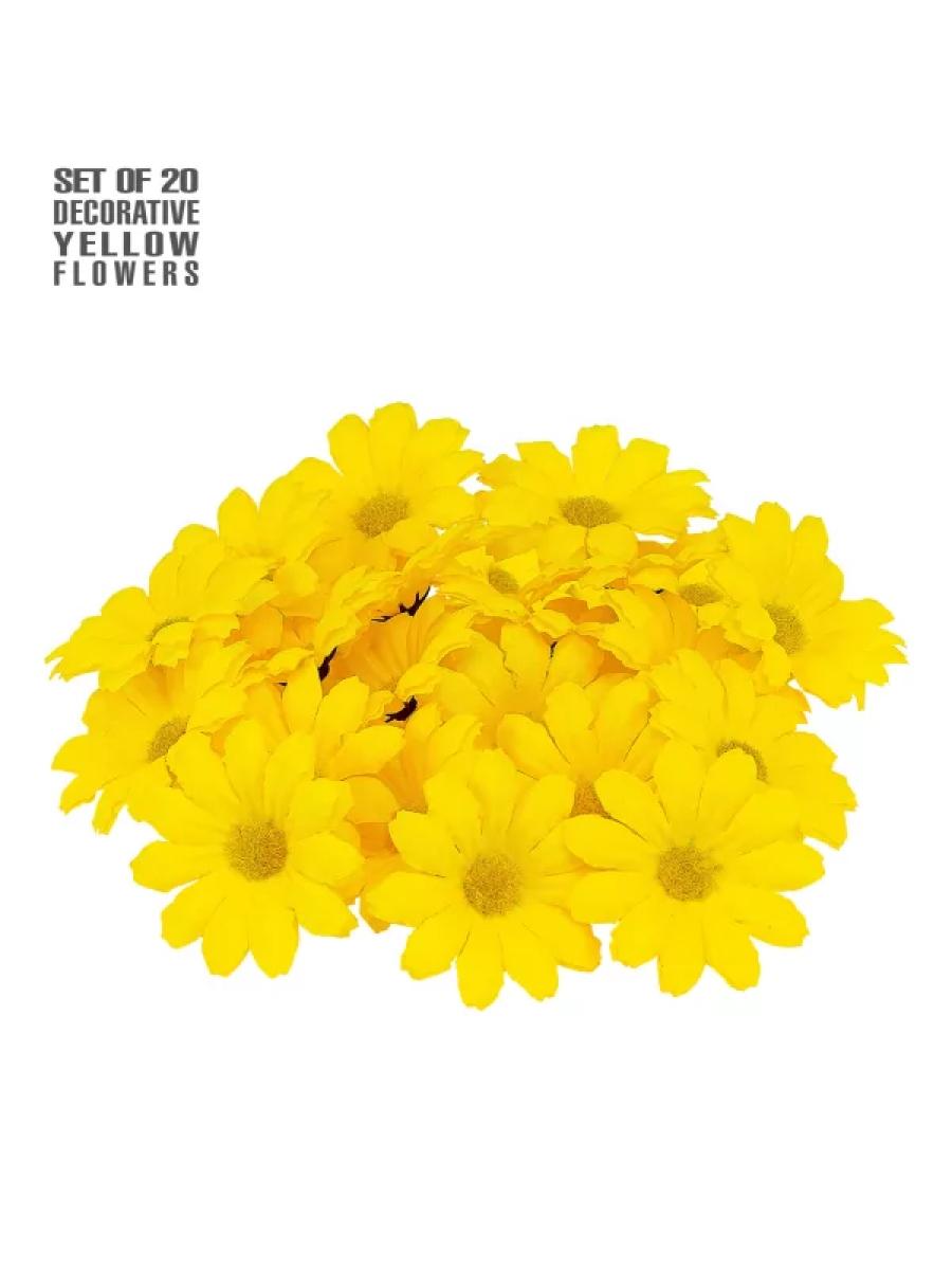 Marguerites de décoration jaune