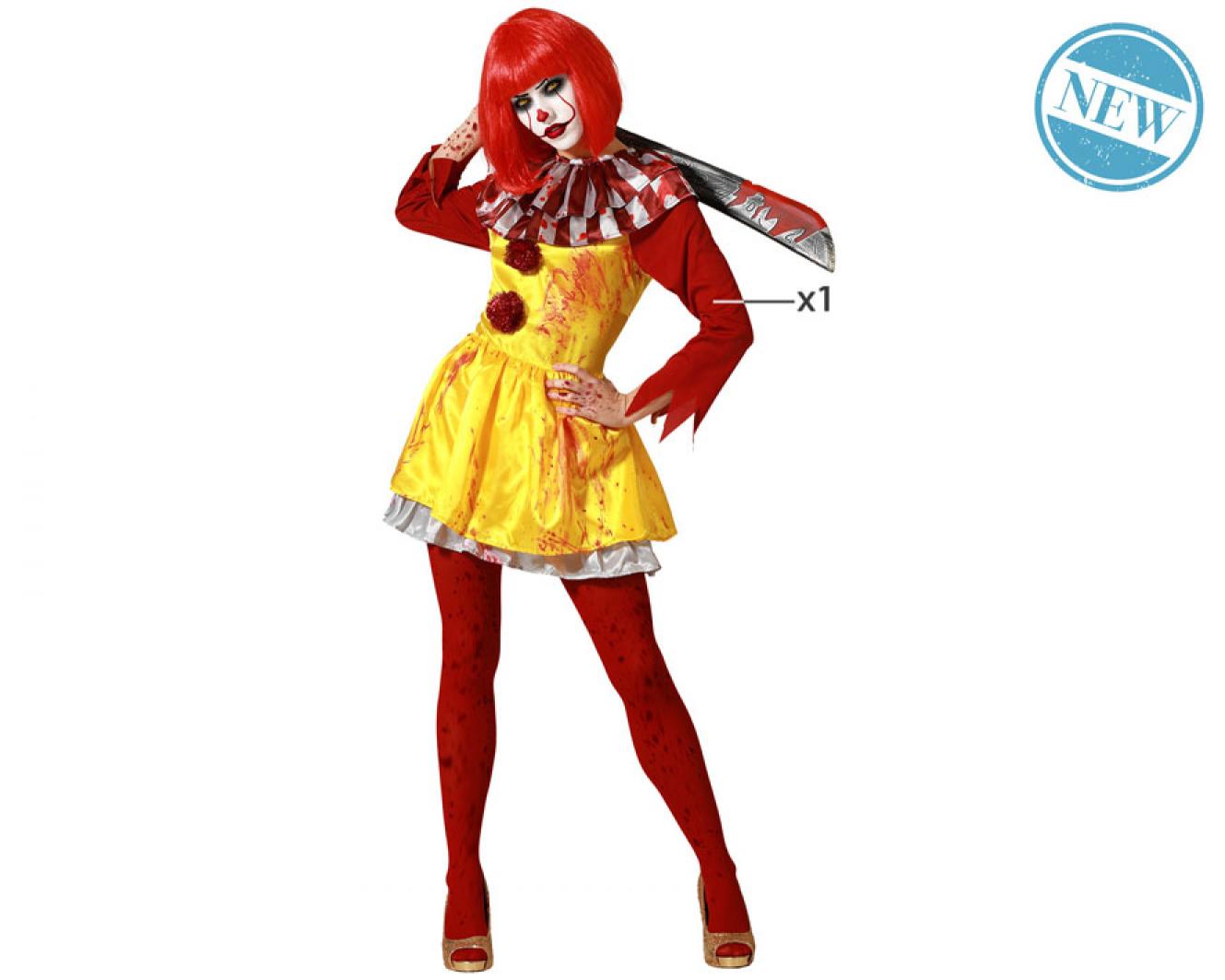 Clownette jaune rouge psychopathe taille M/L