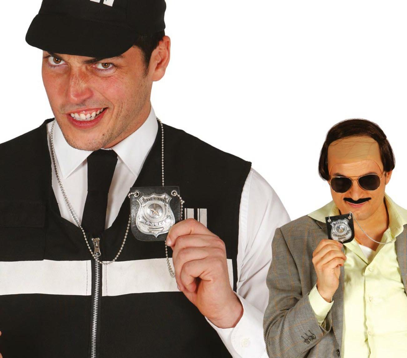Collier plaque policier