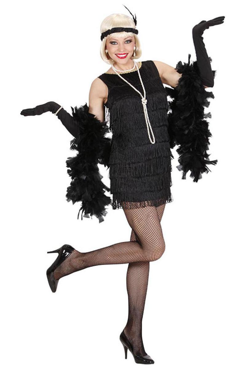 Robe Charleston noire à franges taille S