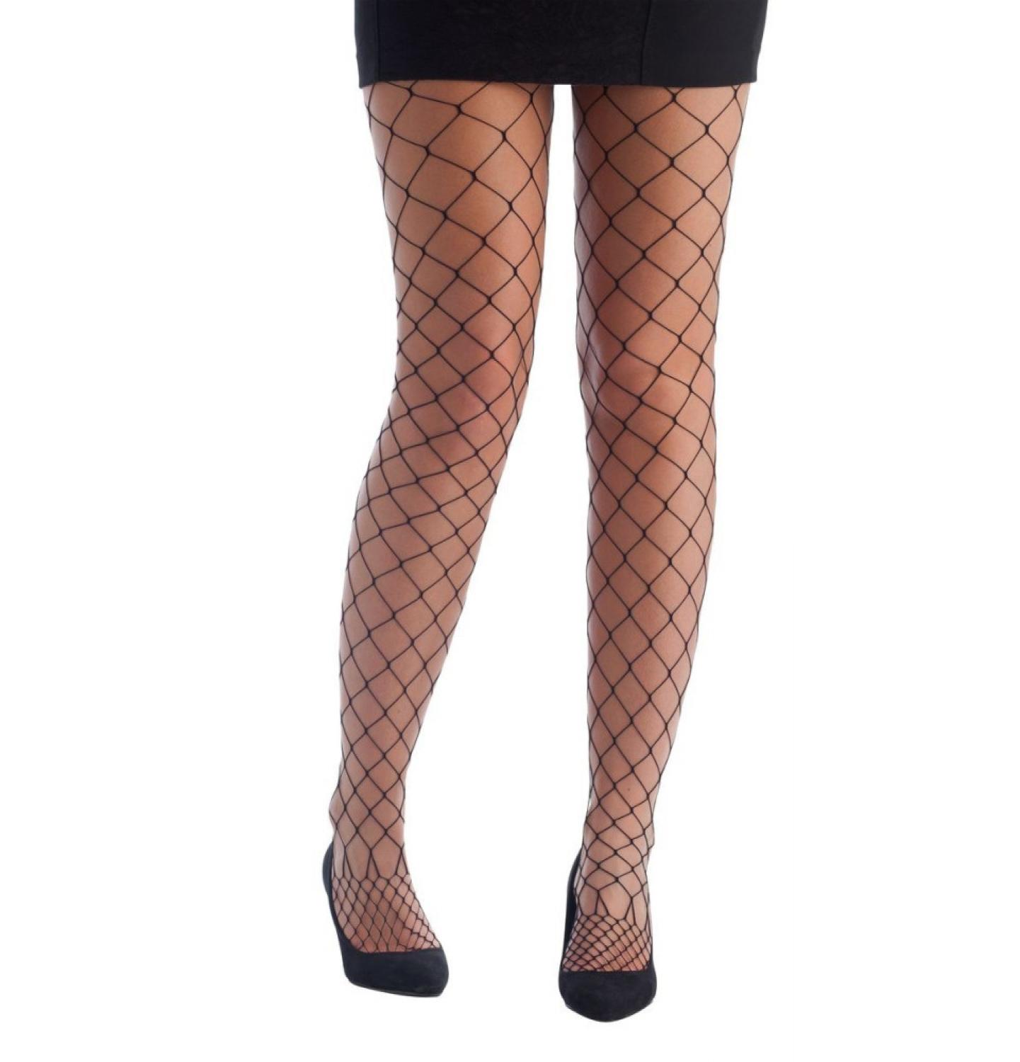 Collant résille noir grosses mailles taille M