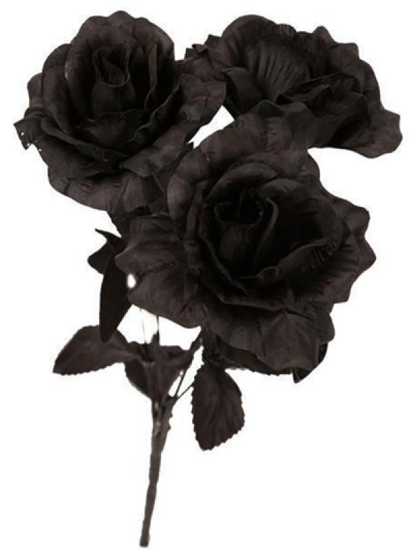 Déco bouquet de roses noires