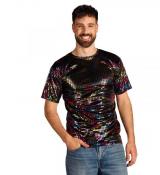 Tee-shirt disco multicolore homme taille XXXL
