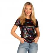 Tee-shirt disco multicolore femme taille XL