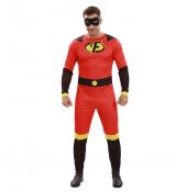 Super-héros famille indestructible rouge pour homme taille S