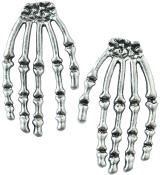 Boucles d'oreilles main squelette en métal pour oreilles percées