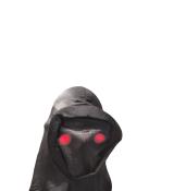 Lunettes lumineuses rouges imitation yeux sous capuche