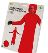 Tunique rouge à capuche taille 5/6 ans