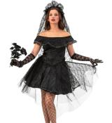 Robe veuve noire femme taille S