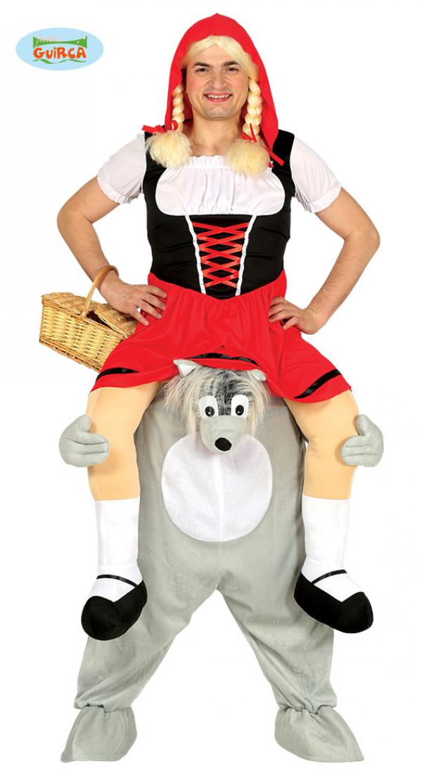 Deguisement Le Petit Chaperon Rouge Adulte Déguisement adulte Carry me Petit chaperon rouge sur le loup - CASH