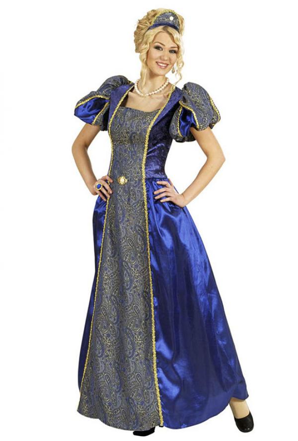 Deguisement Reine Medievale Bleue Femme