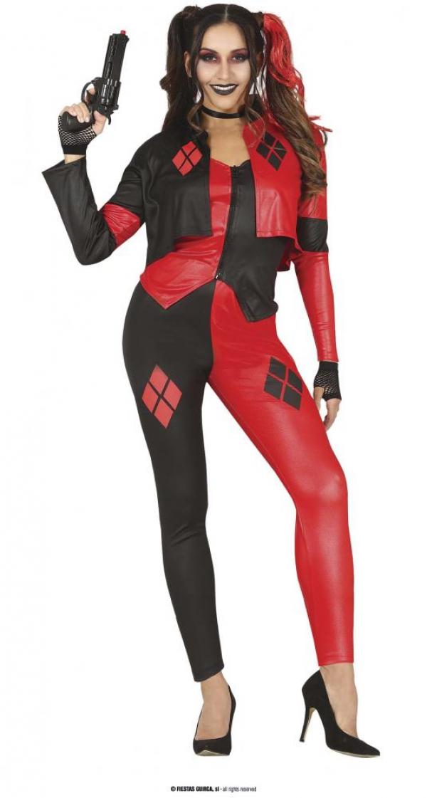 Costume Harley Quinn Rebelle Femme main image 1