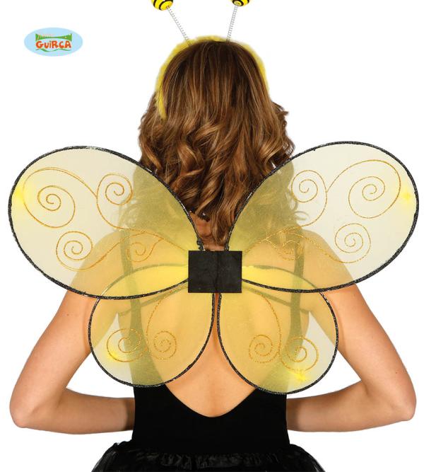 Ailes D'Abeille Jaunes Pour Enfants - Léger Et Respirant - Accessoire Cosplay Et Fête (54x37 Cm)