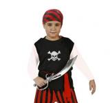 Pirate garçon rouge et noir 10/12 ans