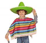 Poncho mexicain enfant multicolore 4/6 ans