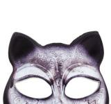 Demi masque de chat décoré