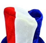 Haut de forme mousse tricolore France