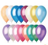 50 ballons métallisés multicolores 30cm