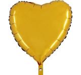 Ballon mylar métallisé coeur couleur or