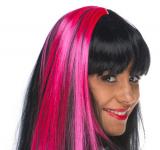 Paire d'extensions cheveux fluo rose