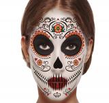 Planche tatouage visage Dia de Los Muertos
