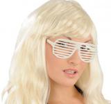 Lunettes disco grilles blanches (N22)