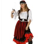 Pirate femme rouge et noire taille XS/S
