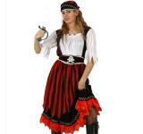 Pirate femme rouge noire taille M/L