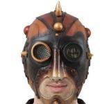 Masque adulte latex intégral casque steampunk