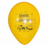10 ballons joyeux anniversaire sérigraphiés