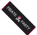Bannière Pirate Party tissu 220cmx74cm