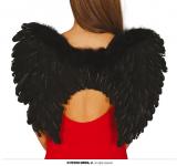 Ailes de démon plumes noires 50x40cm Ailes de démon plumes noires 50x40cm