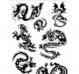 Tatouage temporaire petits dragons